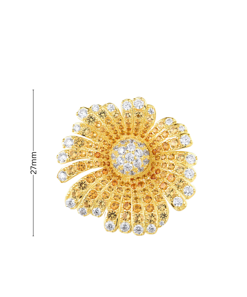 Apzeltīts Sudraba kulons ar spineļiem un cirkoniem