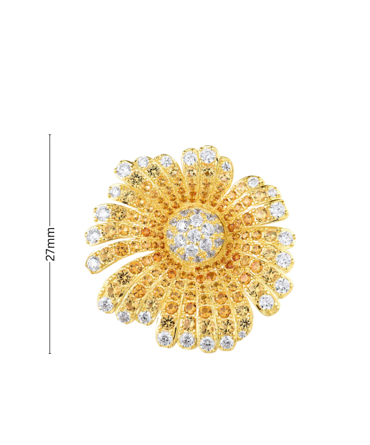 Apzeltīts Sudraba kulons ar spineļiem un cirkoniem