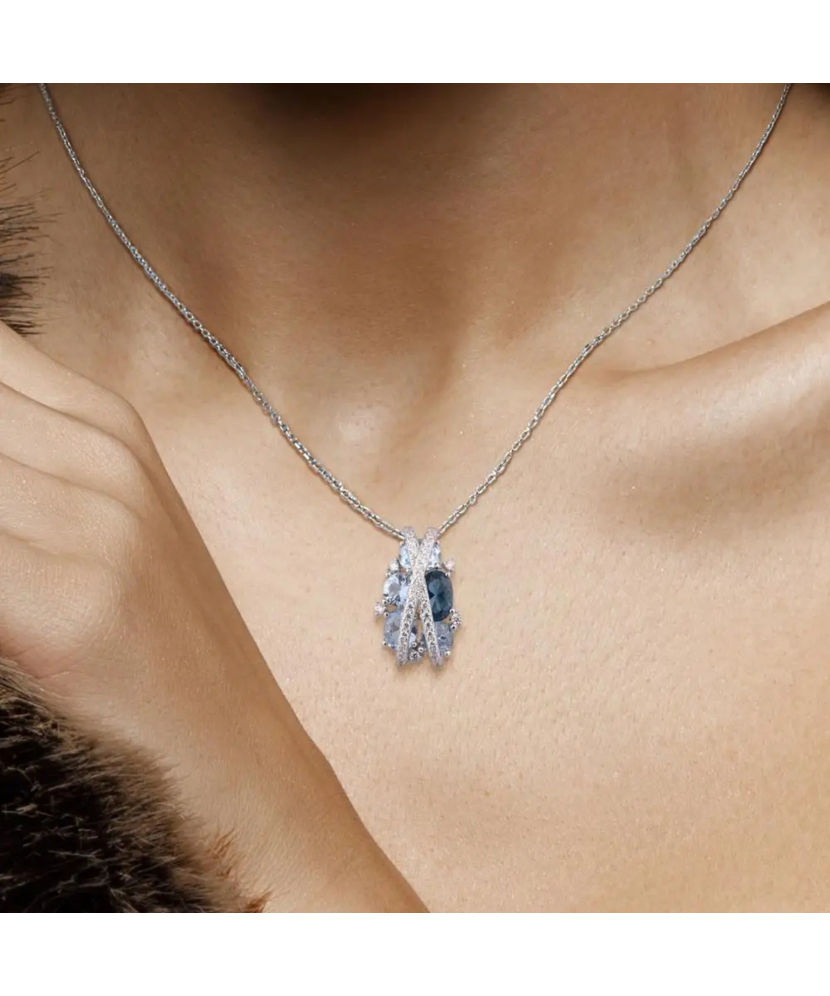 Подвеска из серебра со шпинелями и фианитами