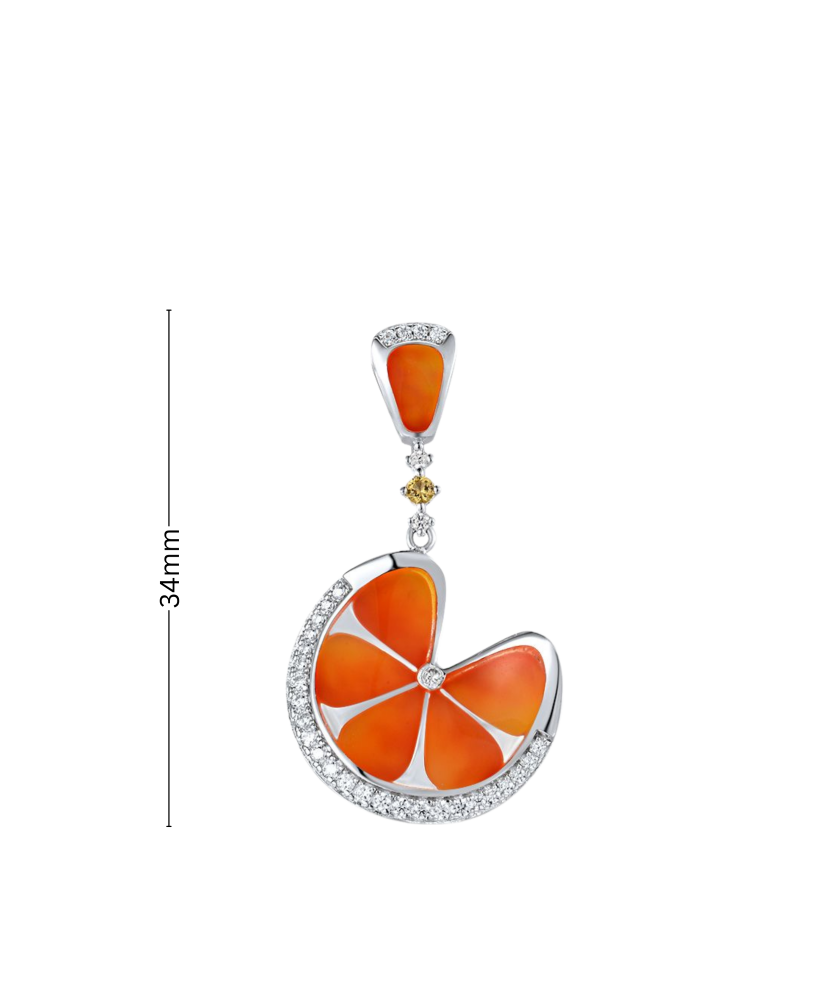 Sudraba piekariņš ar cirkonijiem un emalju