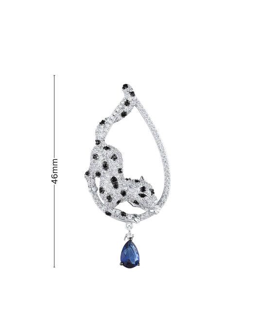 Подвеска из серебра со шпинелями и фианитами