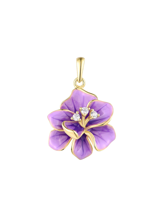 Sudraba piekariņš ar cirkonijiem un emalju