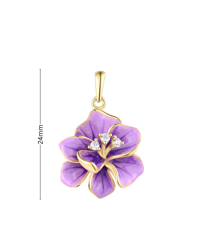 Sudraba piekariņš ar cirkonijiem un emalju