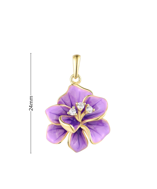 Sudraba piekariņš ar cirkonijiem un emalju