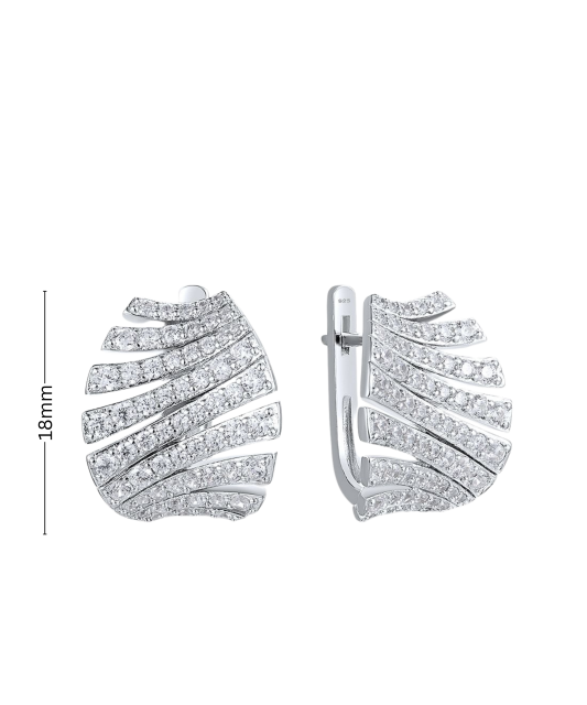 Apzeltīti sudraba auskari ar cirkonijiem