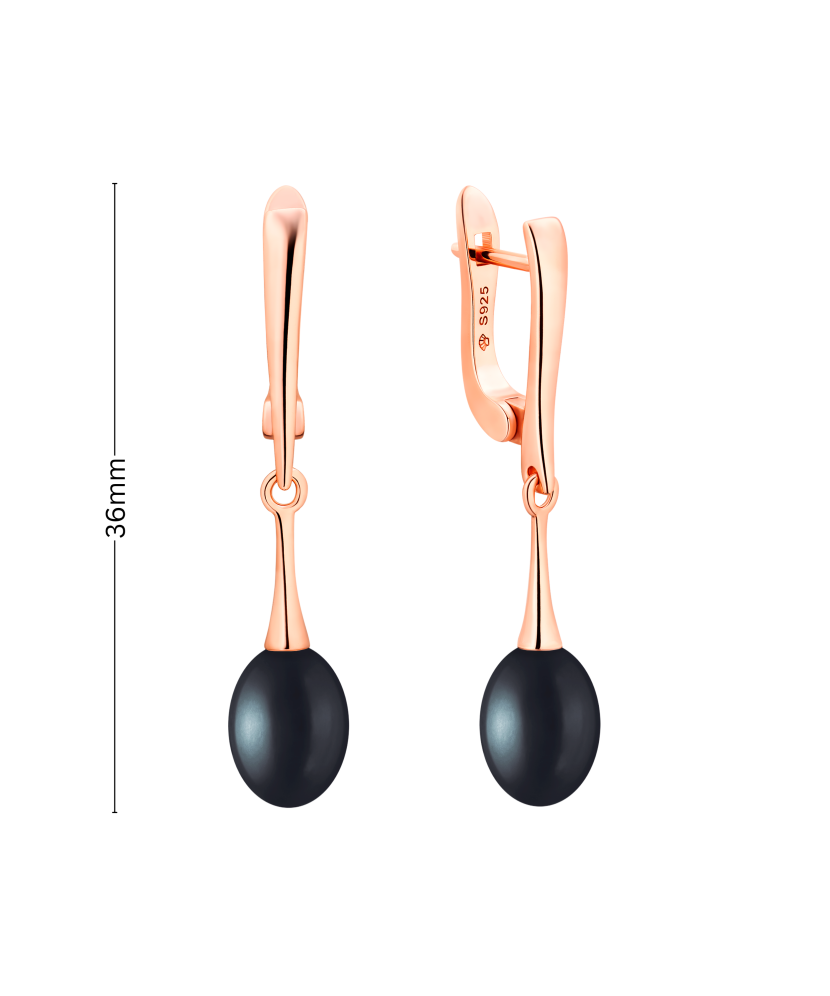 Apzeltīti Sudraba Auskari Ar Pērlēm