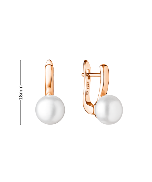 Apzeltīti Sudraba Auskari Ar Pērlēm