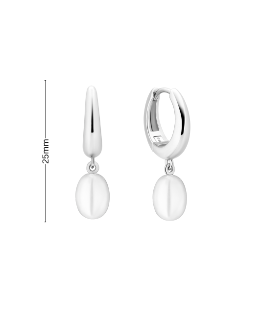 Sudraba auskari ar pērlēm