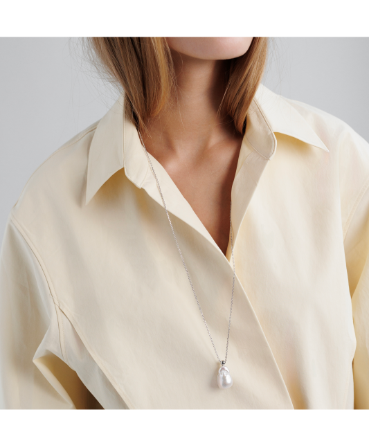 Sudraba ķēdīte ar Kasumi pērli