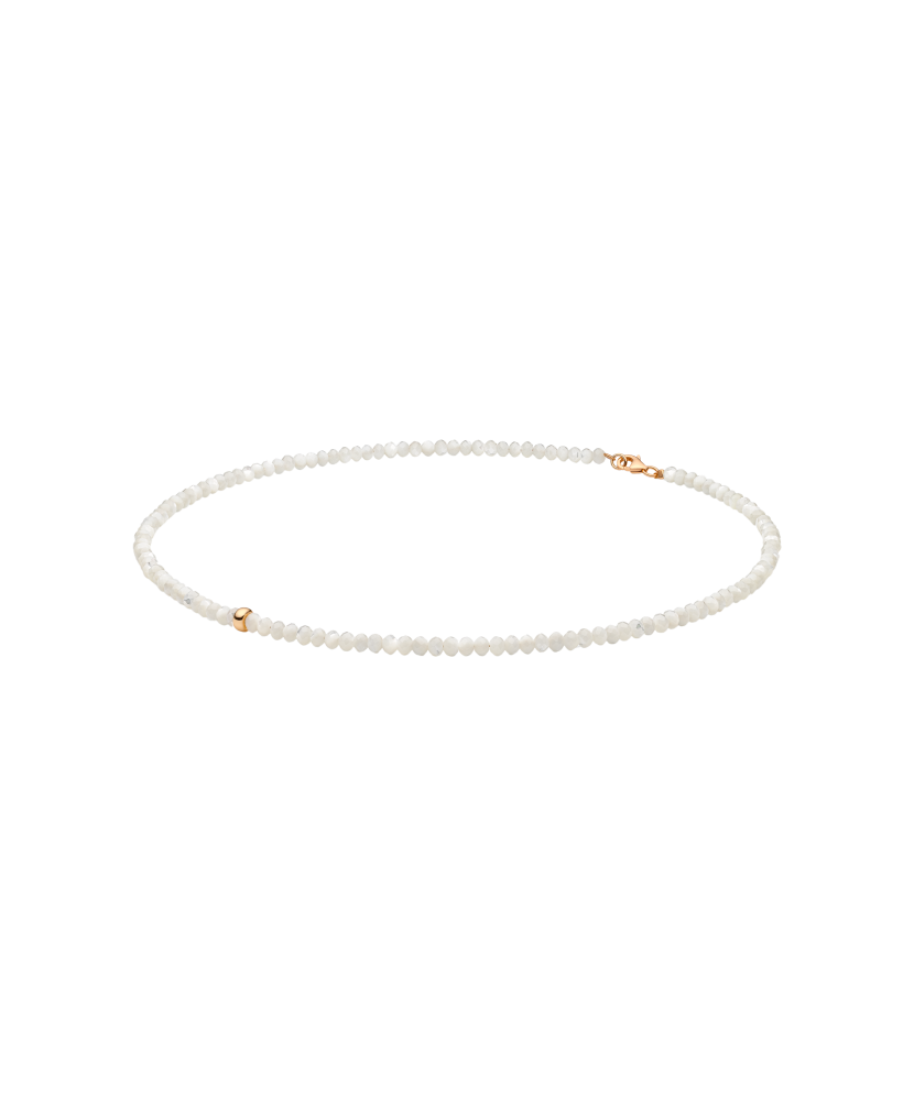 Перламутровое ожерелье с позолоченным серебром