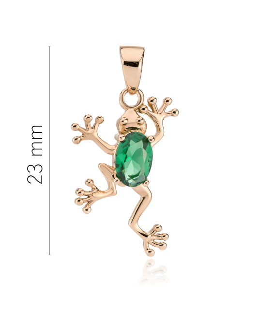 Zelta piekariņš ar cirkoniju "varde"