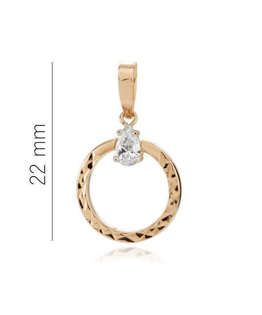 Золотой подвеска с цирконом