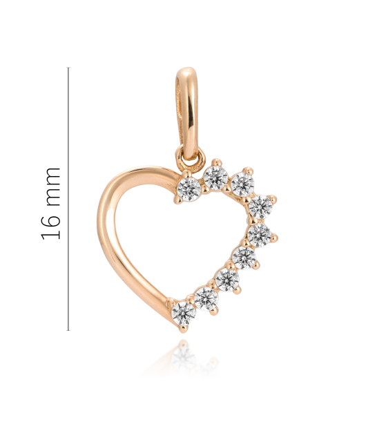 Zelta piekariņš ar cirkonijiem "Krustiņš"