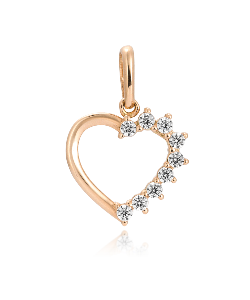 Zelta piekariņš ar cirkonijiem "Krustiņš"