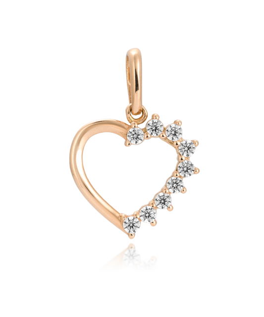 Zelta piekariņš ar cirkonijiem "Krustiņš"