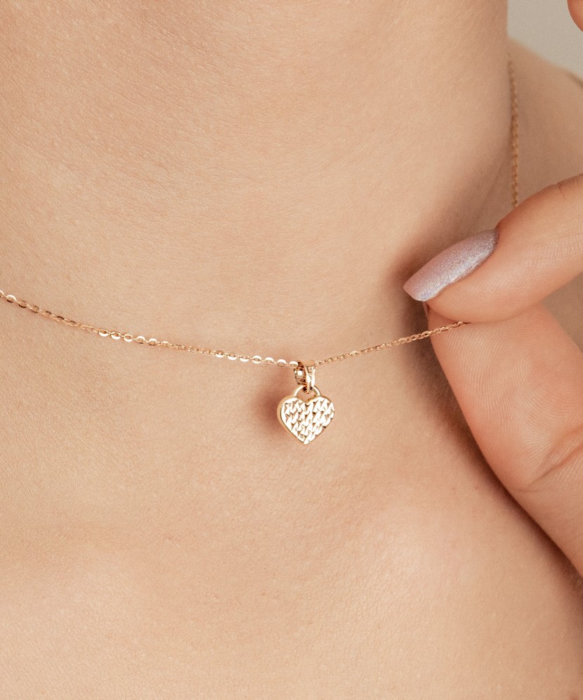 Divpusējs zelta kulons "Sirds"