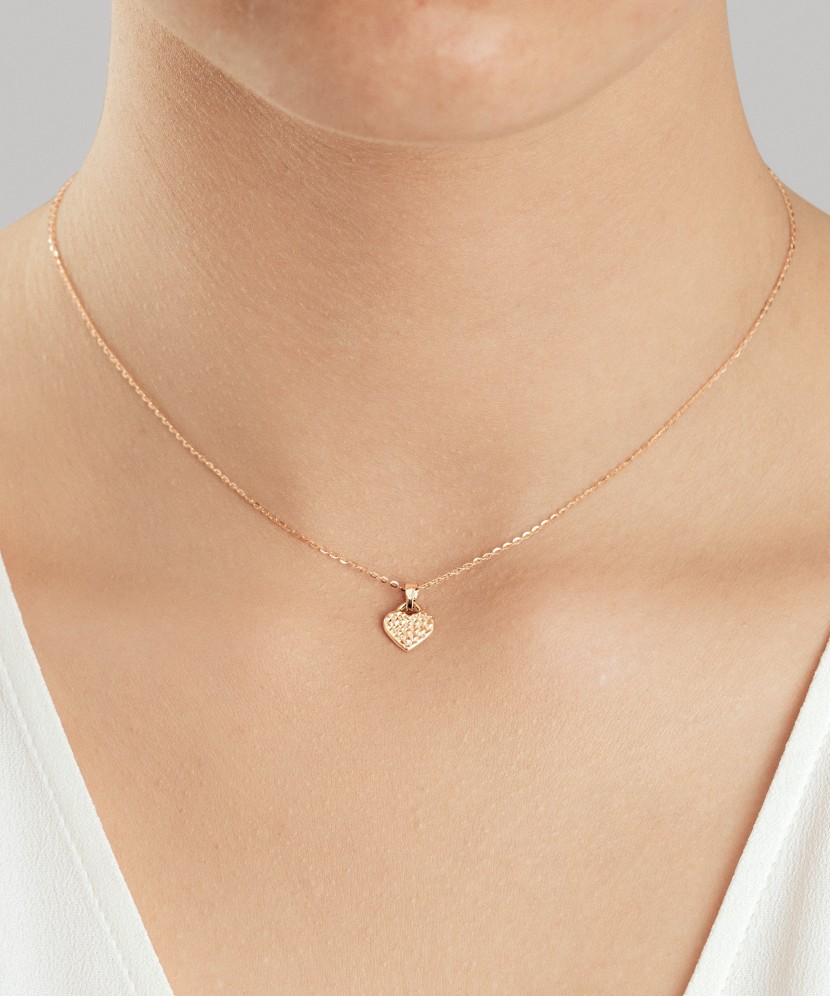 Divpusējs zelta kulons "Sirds"