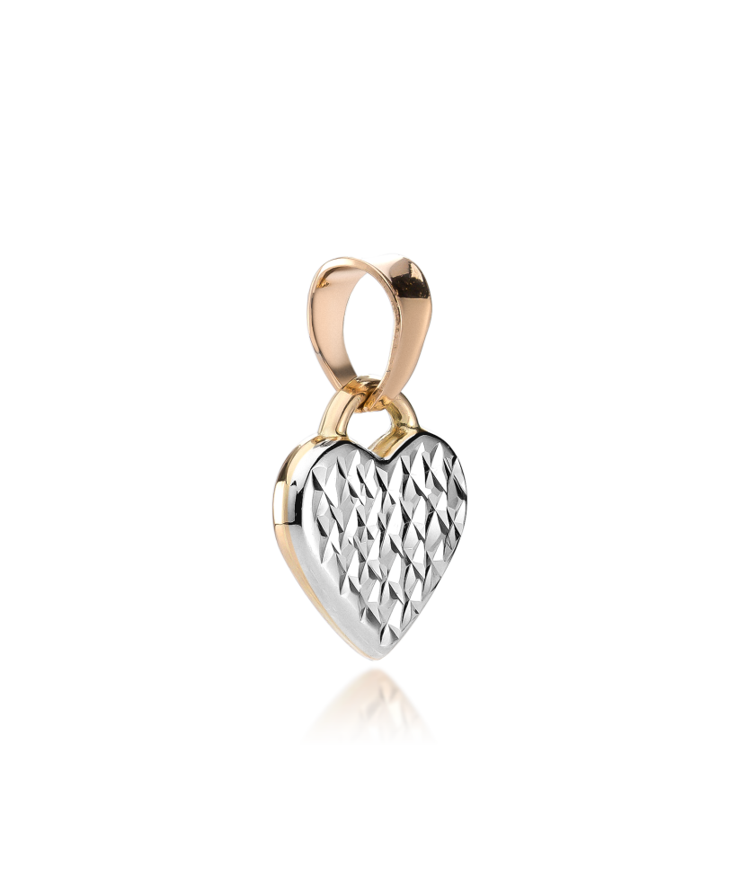 Divpusējs zelta kulons "Sirds"