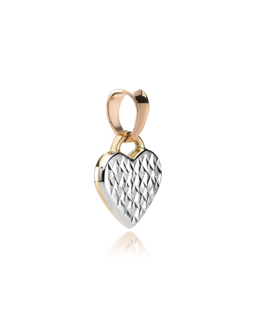 Divpusējs zelta kulons "Sirds"