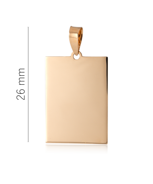 Золотой подвеска "Пластина"