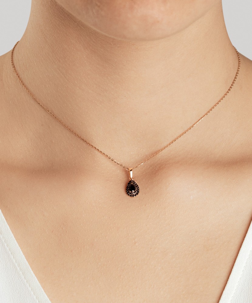 Золотой подвеска с цирконами