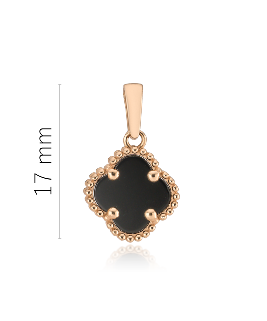 Золотая подвеска с ониксом
