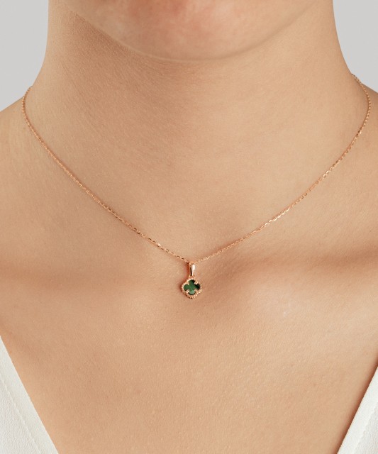 Золотой подвеска малахитом