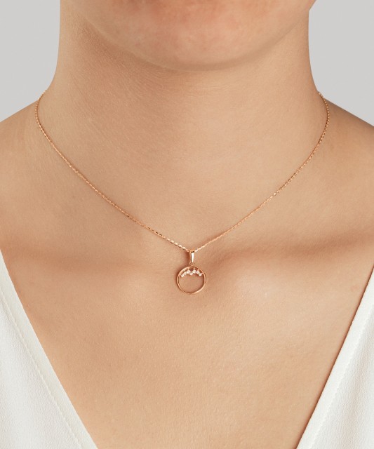 Золотой подвеска с цирконами