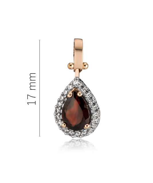 Золотой подвеска с цирконами