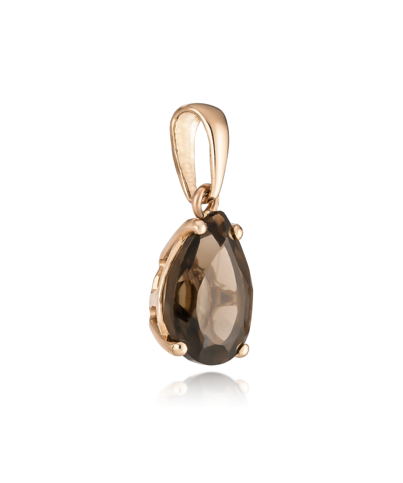 Zelta piekariņš ar dūmu kvarcu