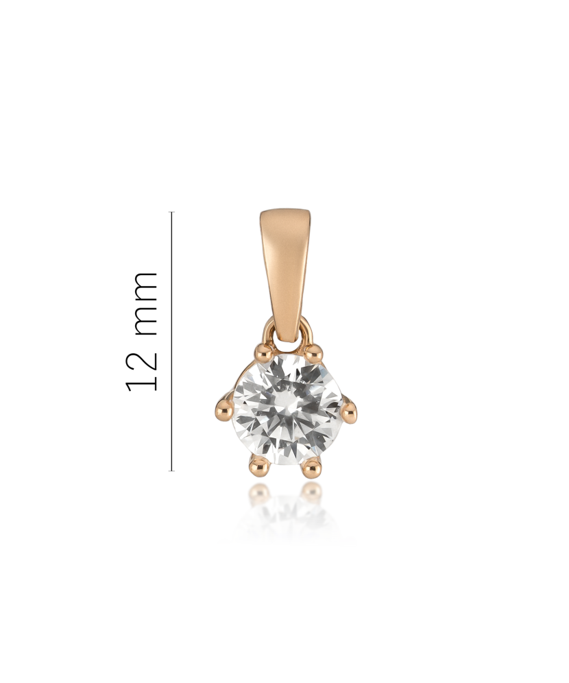 Золотой подвеска с цирконами