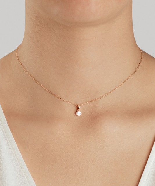 Золотой подвеска с цирконами