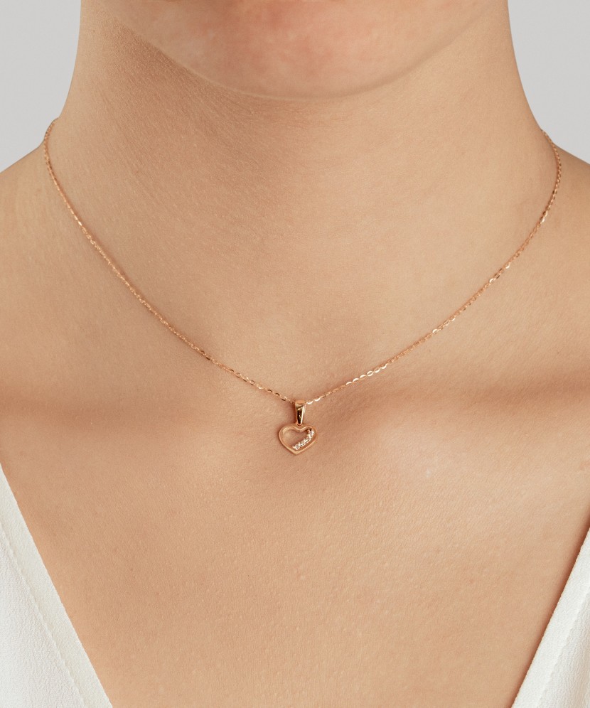 Zelta piekariņš ar cirkonijiem "Sirsniņa"