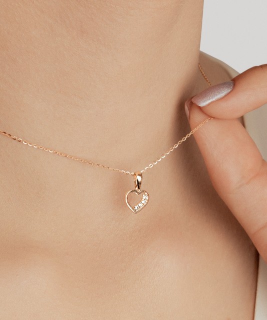 Zelta piekariņš ar cirkonijiem "Sirsniņa"