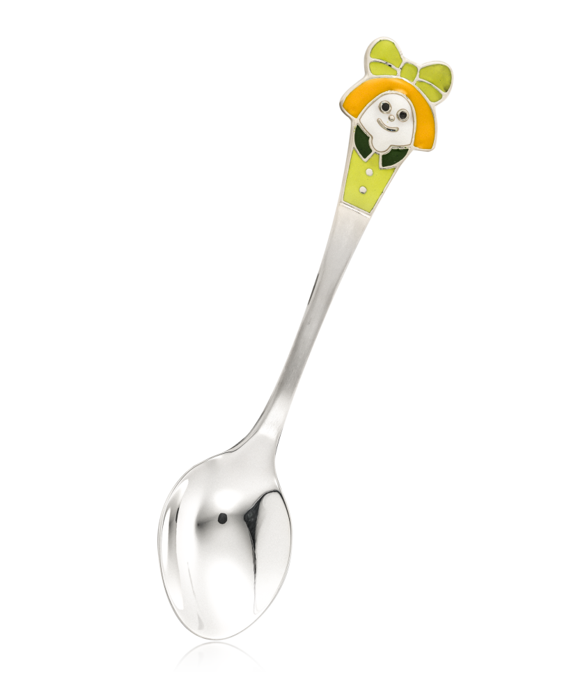 Sudraba karotīte ar emalju "Meitene"