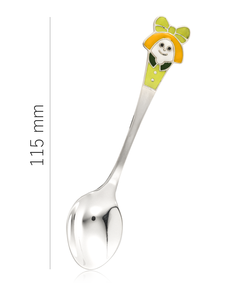 Sudraba karotīte ar emalju "Meitene"