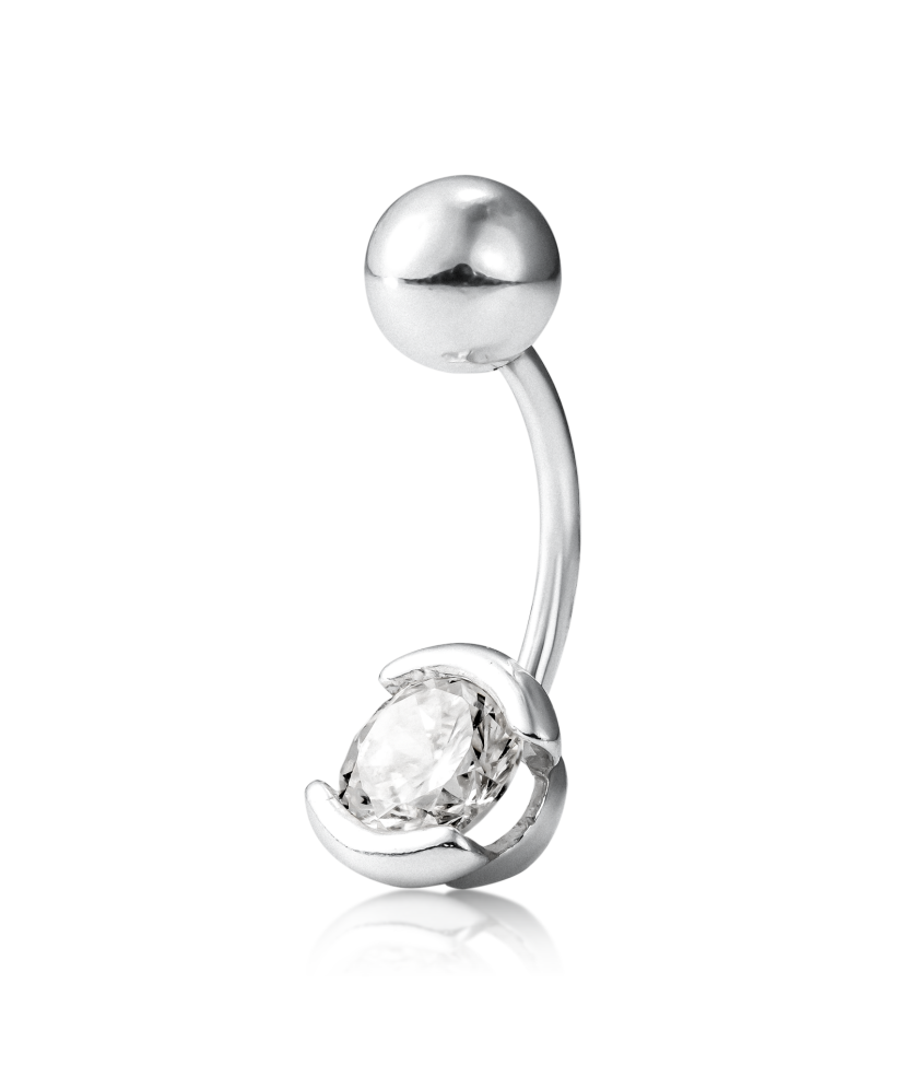 Sudraba auskars nabā ar cirkoniju - Goldinga