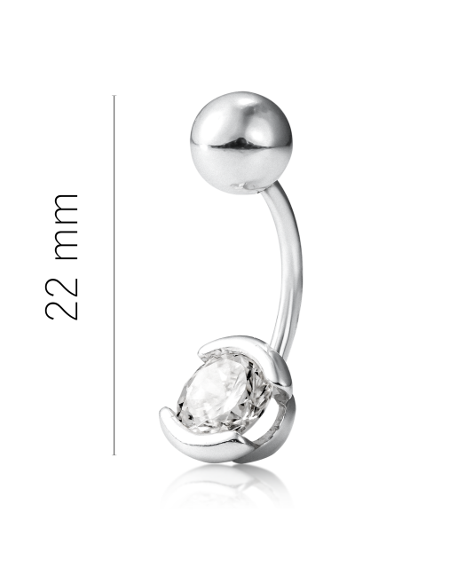 Sudraba auskars nabā ar cirkoniju - Goldinga