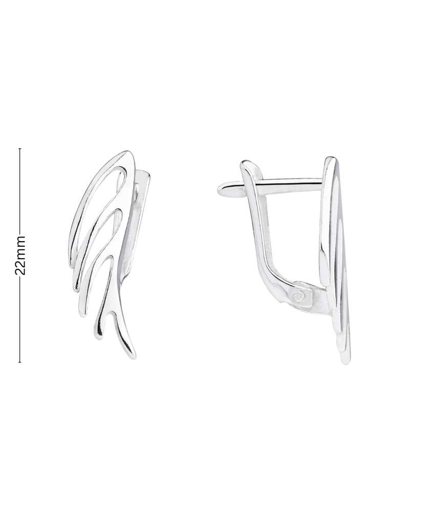 Серебряные серьги "Крыло ангела"