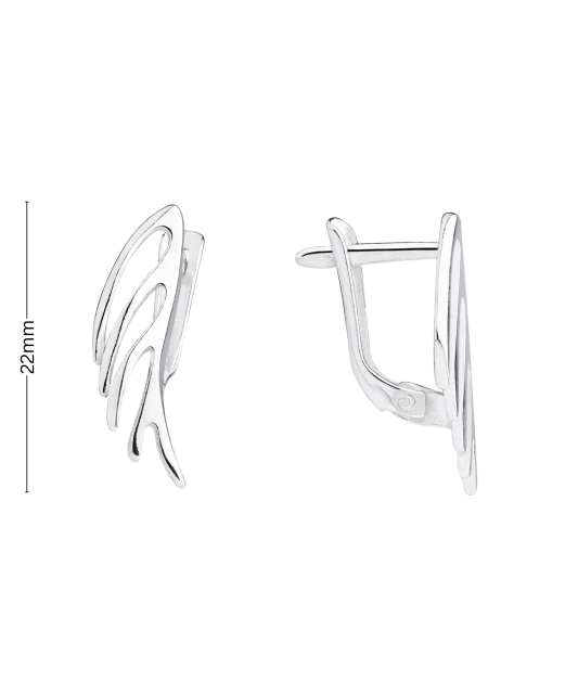 Sudraba auskari "Eņģeļa spārns"