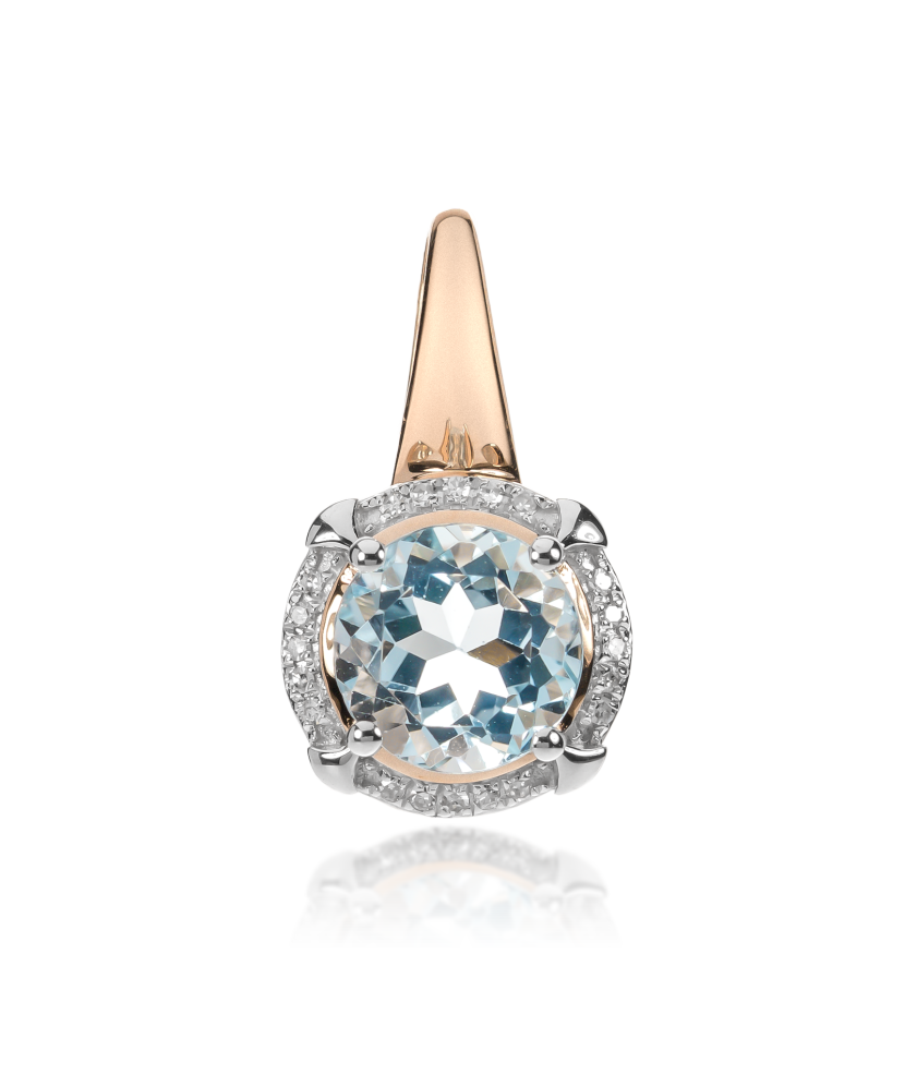 Zelta piekariņš ar topāzu un briljantiem