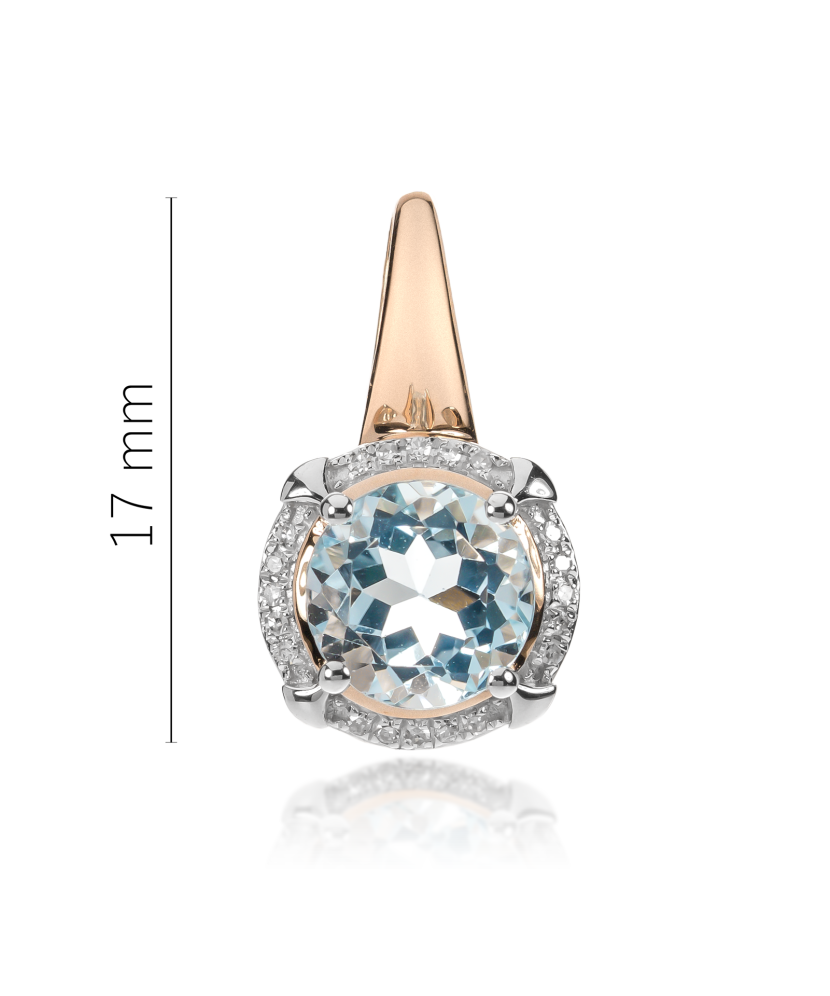 Zelta piekariņš ar topāzu un briljantiem