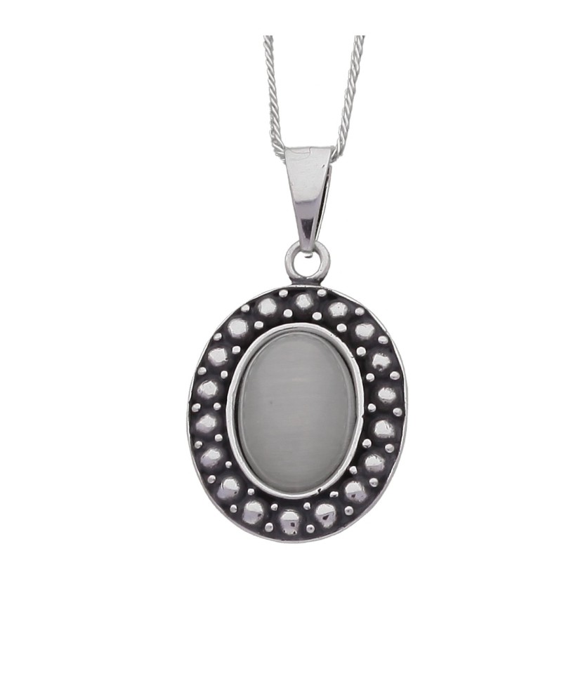 Sudraba piekariņš ar kaķa acs akmeni - Sudraba Kuloni - Goldinga