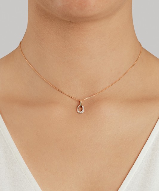 Подвеска из желтого золота с бриллиантами