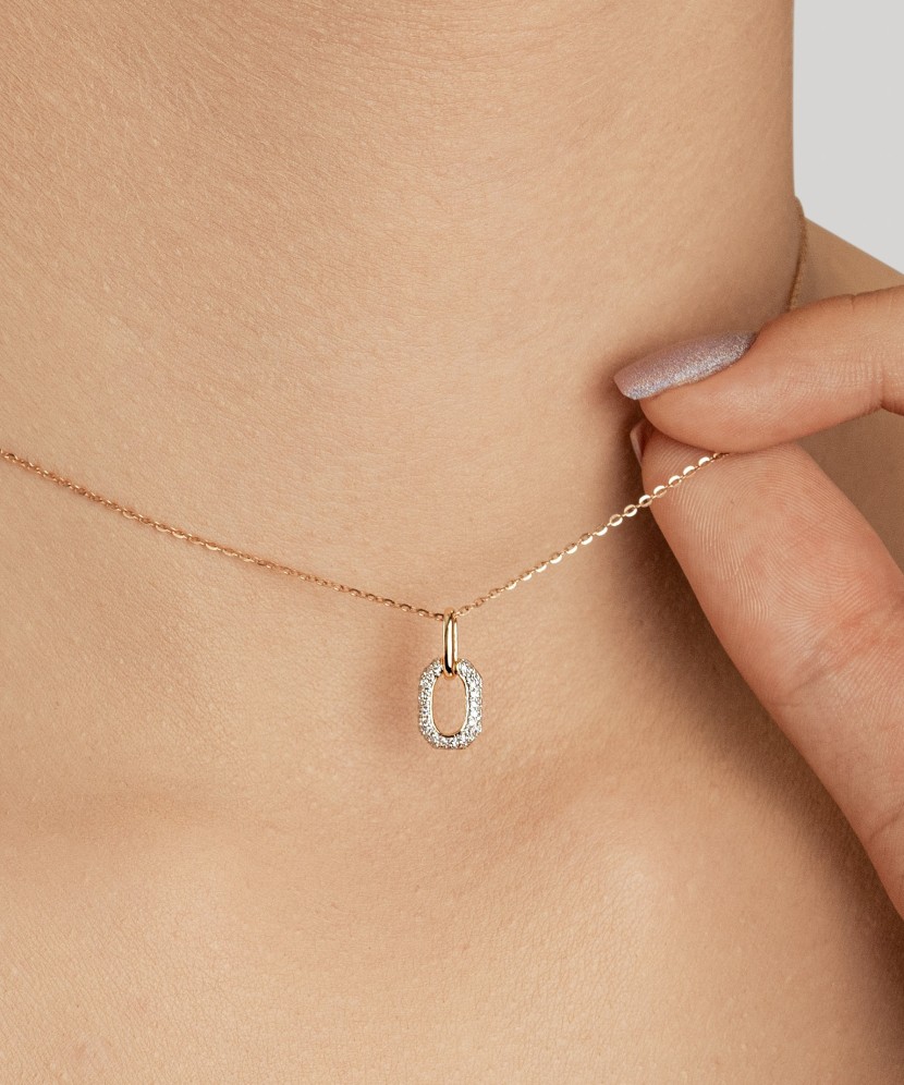 Dzeltena Zelta Kulons Ar Dimantiem