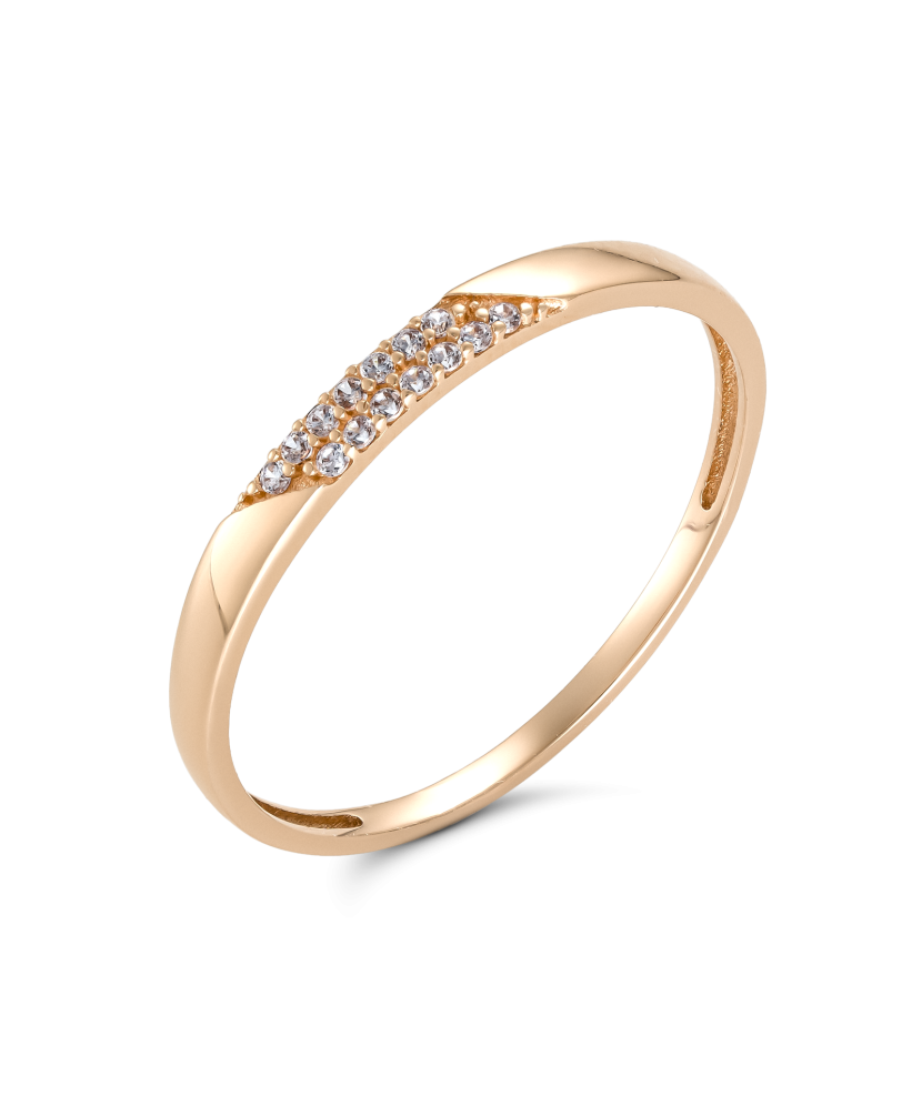 Zelta gredzens ar cirkonijiem