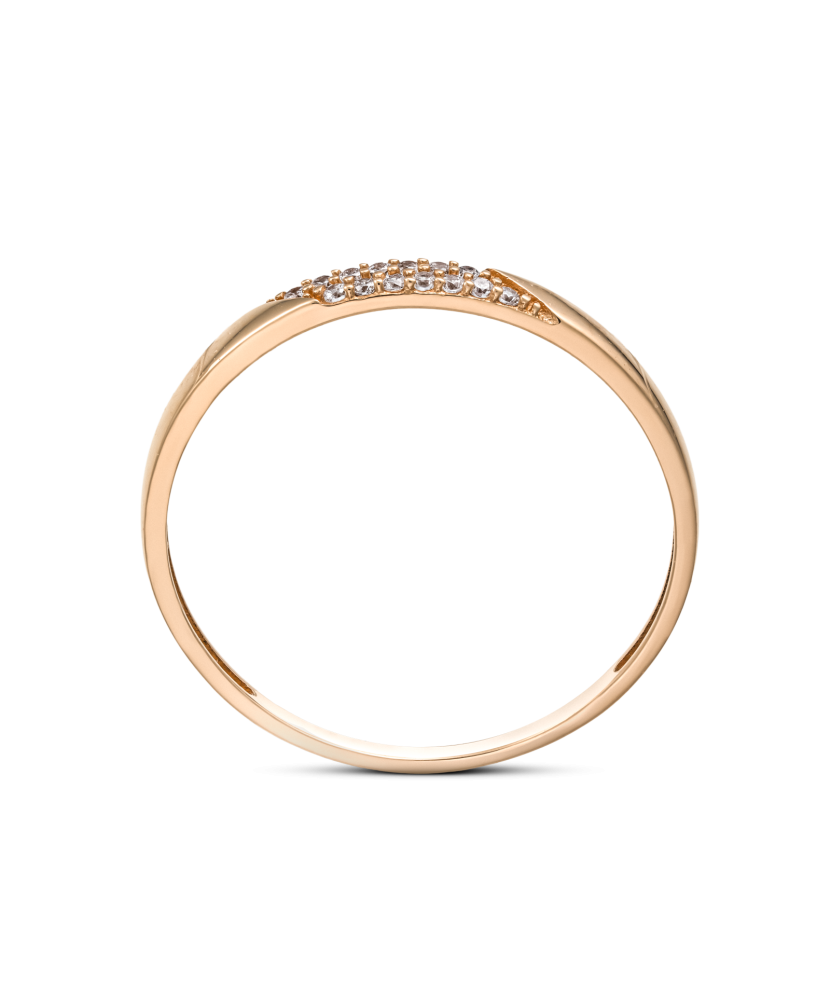 Zelta gredzens ar cirkonijiem