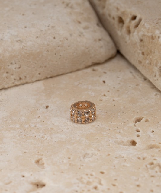 Zelta piekariņš ar cirkonijiem "Muciņa"