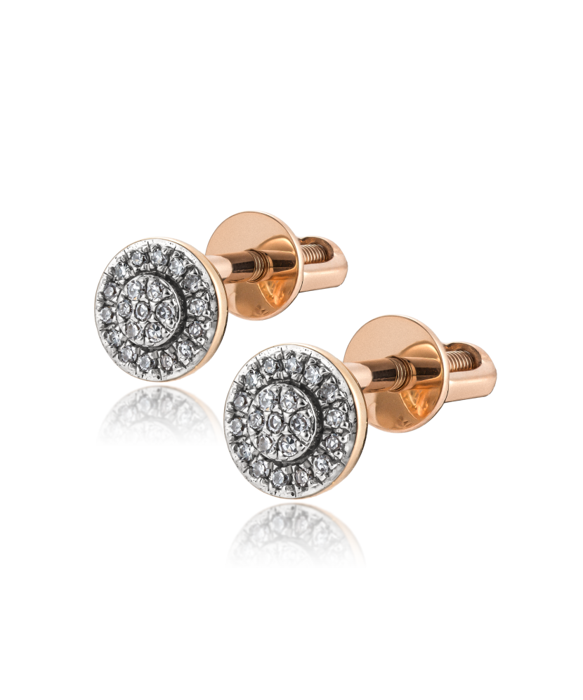 Золотые серьги с алмазами