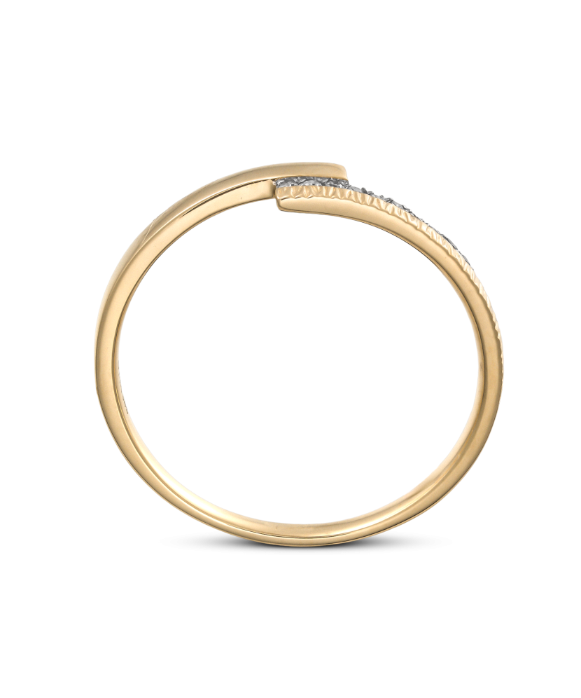 Dzeltena Zelta Gredzens Ar Dimantiem